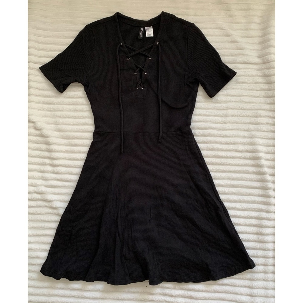 H&M Lace Up Skater Dress